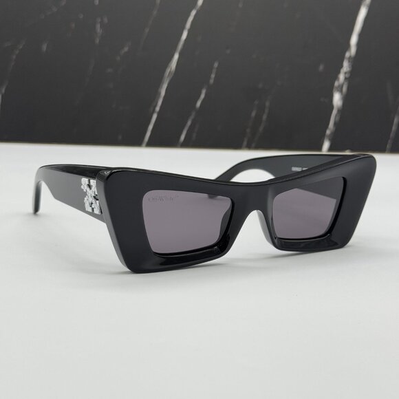 NEW OFF-WHITE SUNGLASSES, BLACK CAT EYE WOMEN EYEWEAR OFF-WHITE ACCRA 007 BLACK main image 9